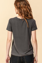 Load image into Gallery viewer, Charcoal colored basic short sleeve crew neck tee. Modal blend.
