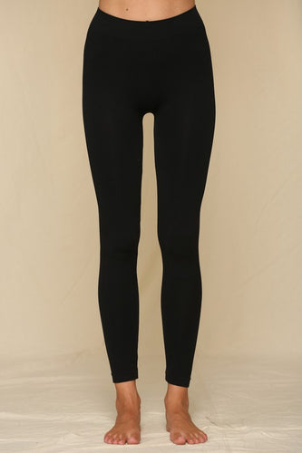 Black seamless leggings with gusset and 2